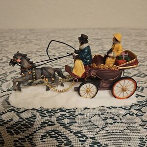 Dept. 18 Charming Holiday Time Horse-Drawn Carriage Figurine